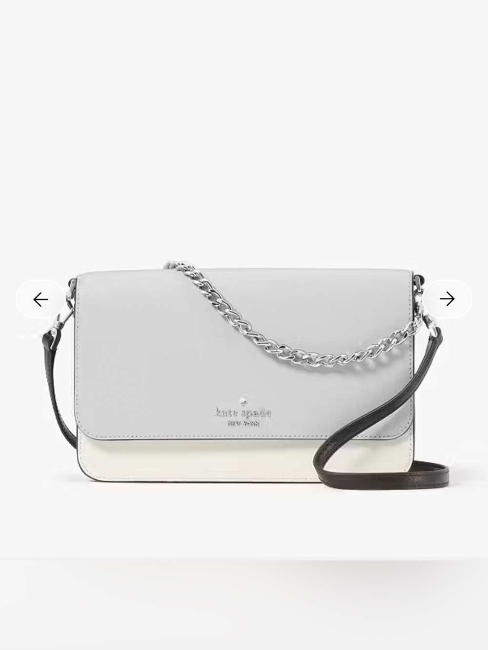 kate spade Madison Willow Convertible Two-Tone White & Cream Crossbody bag